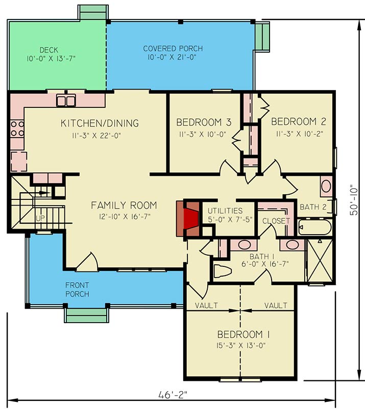 Plan 25932GE: Spacious 5-Bedroom Modern Farmhouse House Plan with Main Level Master Suite - Floor Plan - Main Level - Country, Farmhouse, Modern Farmhouse, Traditional