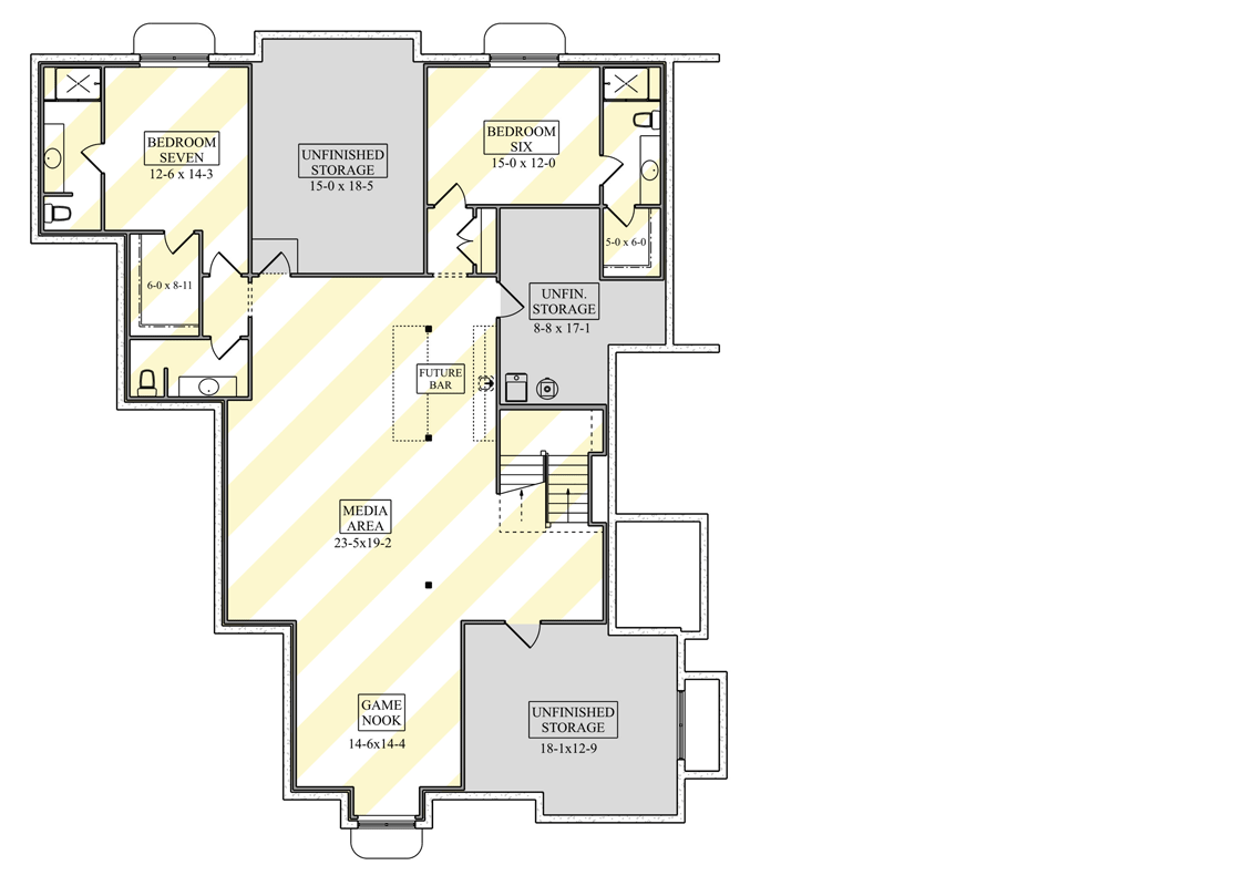 Plan 95321RW: Modern Contemporary House Plan with Grand Foyer and Spacious Garage - Floor Plan - Optional Unfinished Basement - Contemporary, Modern