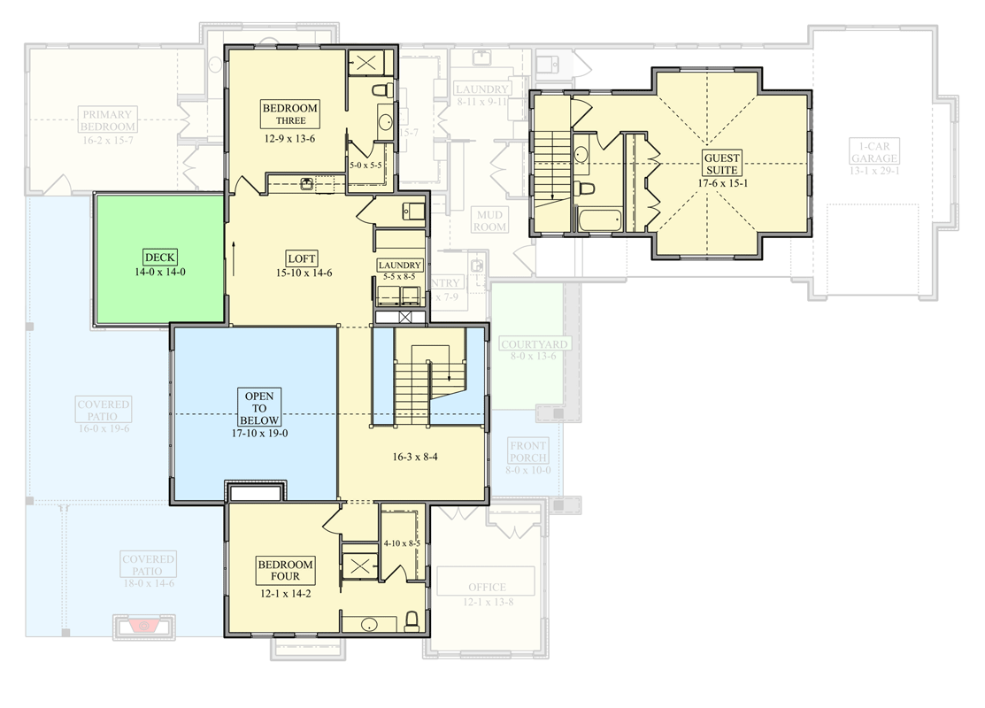 Plan 95321RW: Modern Contemporary House Plan with Grand Foyer and Spacious Garage - Floor Plan - 2nd Floor - Contemporary, Modern