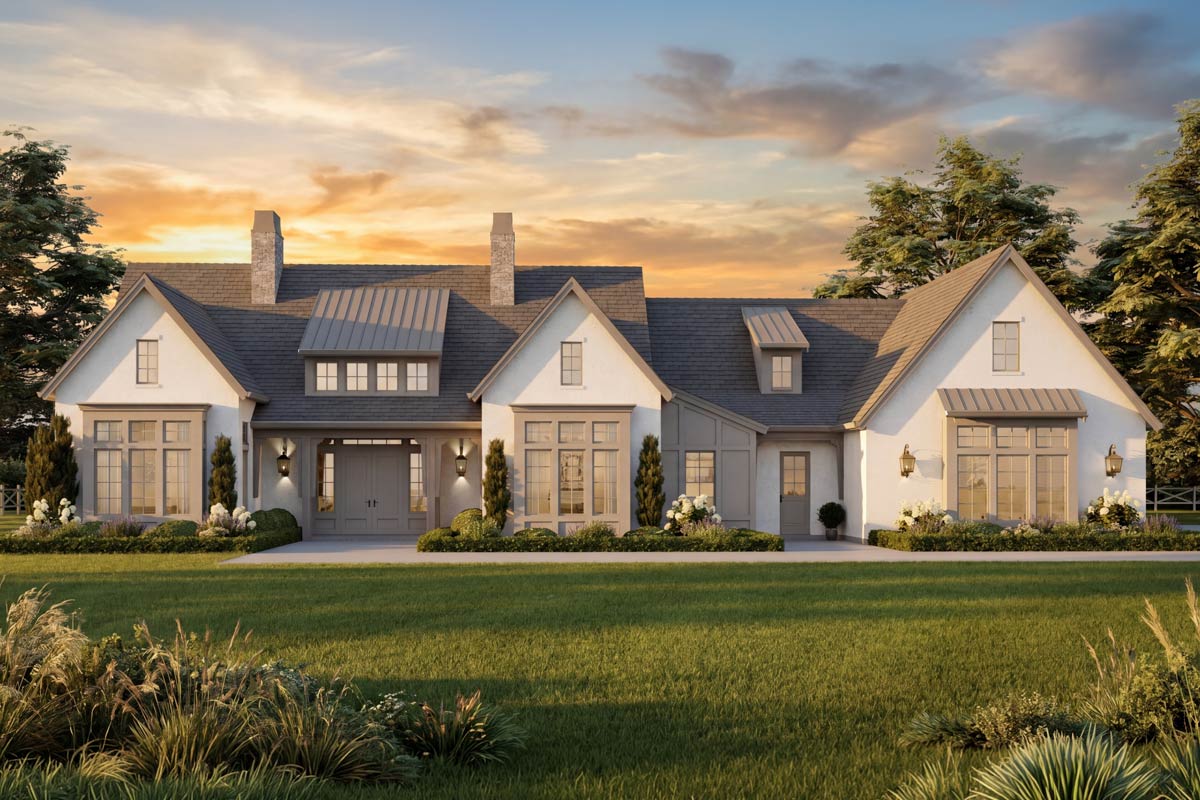 Plan 270121AF: Spacious Transitional Ranch House Plan with Vaulted ...