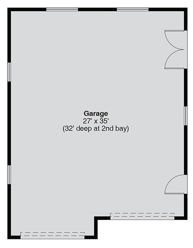 Plan 720153DA: Spacious 4-Car Detached Craftsman Style Garage House Plan - Floor Plan - Main Level - Craftsman, Traditional