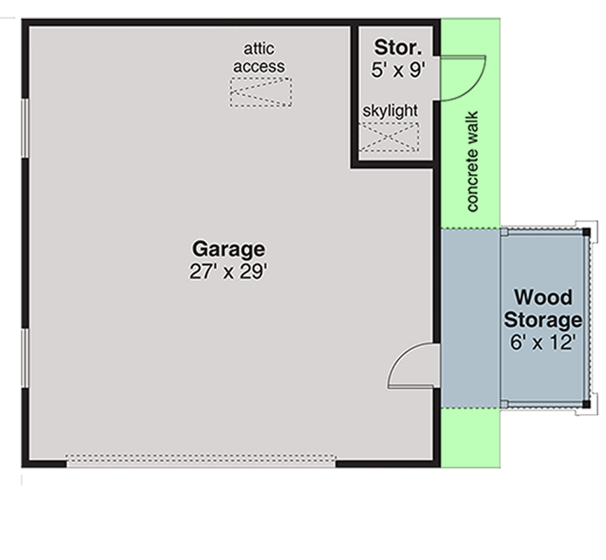 Plan 720155DA: Northwest Cabin House Plan: 3 Beds, Vaulted Great Room, Wrap-Around Porch - Floor Plan - Detached Garage (Included) - Cabin, Northwest
