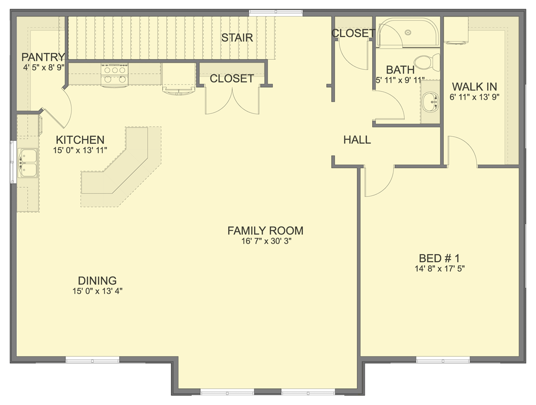 Plan 61669UT: Traditional Stucco Home and Garage Plan with 3-Car Bay - Floor Plan - 2nd Floor - Traditional