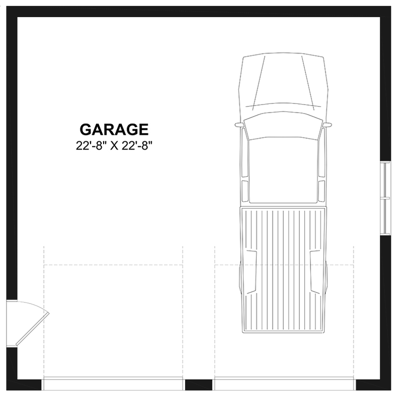 Plan 22725DR: Sleek Two-Car Garage House Plan for Modern Homes - Floor Plan - Main Level - Mountain