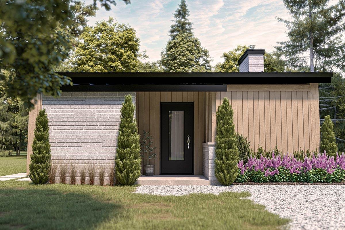 Plan 22727DR: Modern 1-Bedroom ADU House Plan with Greenhouse