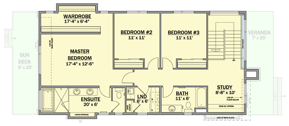 Plan 81882AB: Contemporary 3 to 4 Bed House Plan with Loft and Upstairs Master Suite - Floor Plan - 2nd Floor - Contemporary