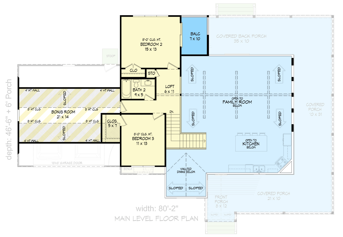Plan 680621VR: Country Farmhouse House Plan with Vaulted Great Room and Wrap-Around Porch - Floor Plan - 2nd Floor - Country, Farmhouse, Modern Farmhouse