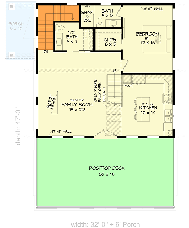 Plan 680623VR: Contemporary Mountain House Plan with 3-Car Garage and Expansive Balcony - Floor Plan - 2nd Floor - Contemporary, Mountain