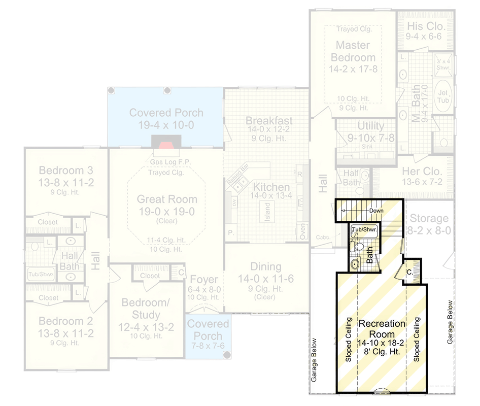 Plan 51325MM: Elegant 3000 Sq Ft Traditional House Plan with 4 Beds and Bonus Room - Floor Plan - 2nd Floor - Country, Traditional