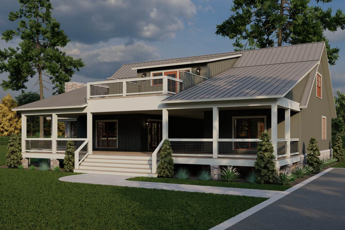 Plan 70935MK: Coastal Low Country House Plan with Grand Porches and ...