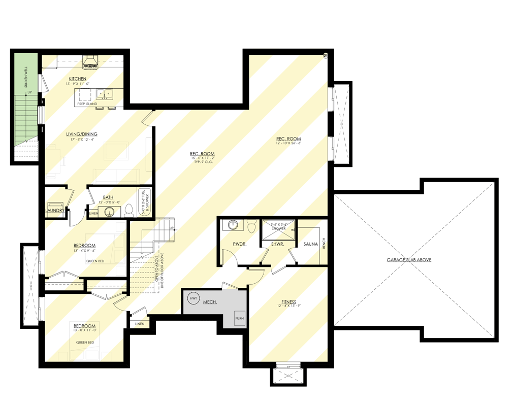 Plan 270124AF: Elegant Modern Transitional House Plan with Primary Suite and Flexible In-Law Suite - Floor Plan - Optional Finished Lower Basement Level - European, Transitional