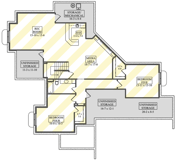 Plan 95330RW: Expansive New American Ranch House Plan with Split Beds and 3-Car Garage - Floor Plan - Optional Lower Level - Craftsman, Mountain, New American, Ranch
