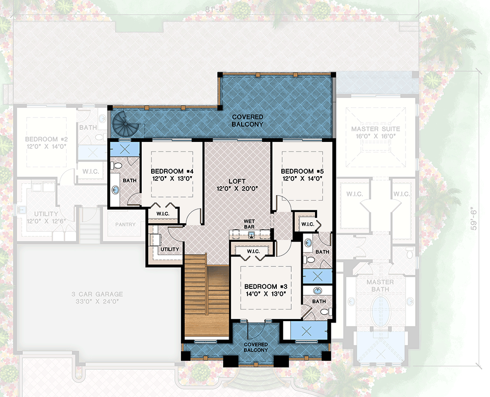 Plan 660024JMD: Coastal Retreat House Plan with 5 Beds, Observation Deck, and Outdoor Kitchen - Floor Plan - 2nd Floor - Coastal, Coastal Contemporary