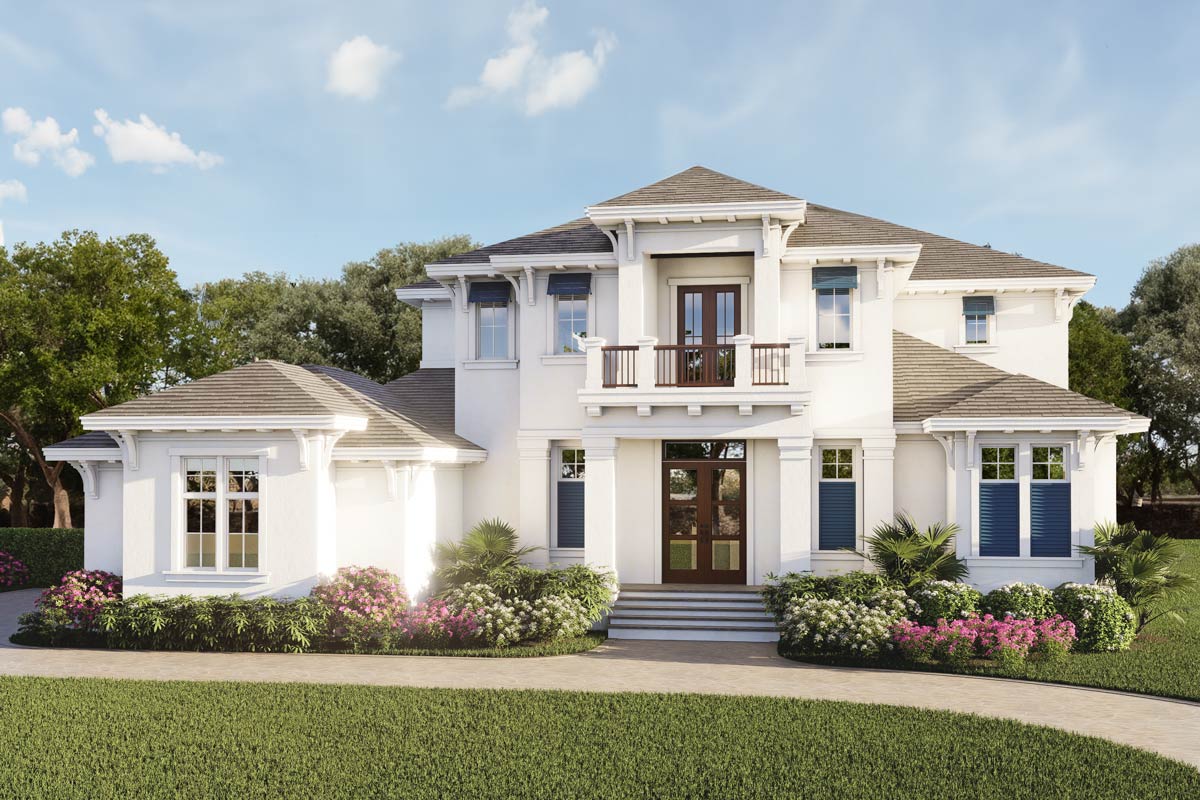 Plan 660027JMD: Luxury Coastal Contemporary House Plan: 5 Beds, Outdoor ...