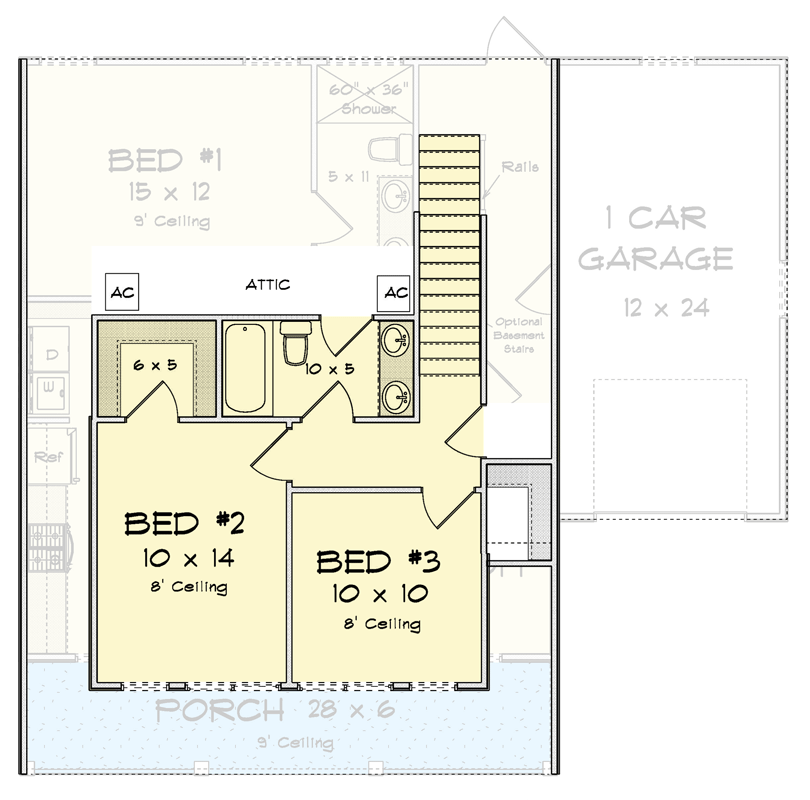 Plan 52499WM: Charming Craftsman Cottage House Plan with Main Level Master Suite - Floor Plan - 2nd Floor - Cottage, Craftsman, Traditional