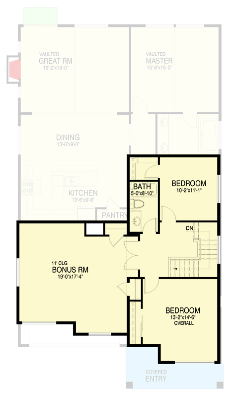 Plan 28160J: Contemporary Northwest House Plan with Main Level Master and Bonus Room - Floor Plan - 2nd Floor - Contemporary, Northwest