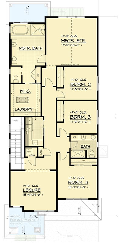 Plan 666309RAF: Striking Northwest New American House Plan with 4 Beds and Versatile Flex Spaces - Floor Plan - 2nd Floor - Contemporary, New American, Northwest, Traditional