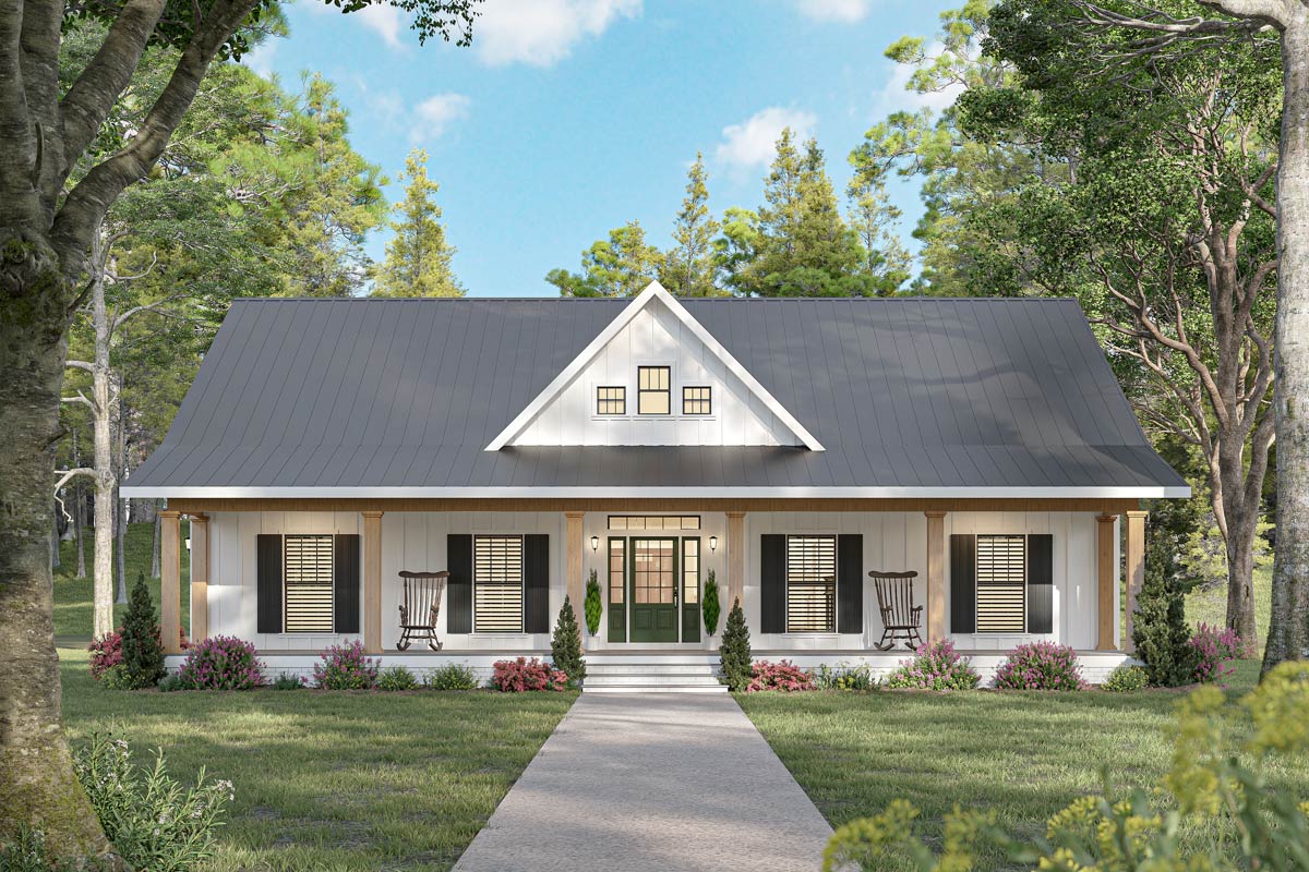 Plan 25075DH: Modern Farmhouse House Plan: 3 Beds, First-Floor Master ...