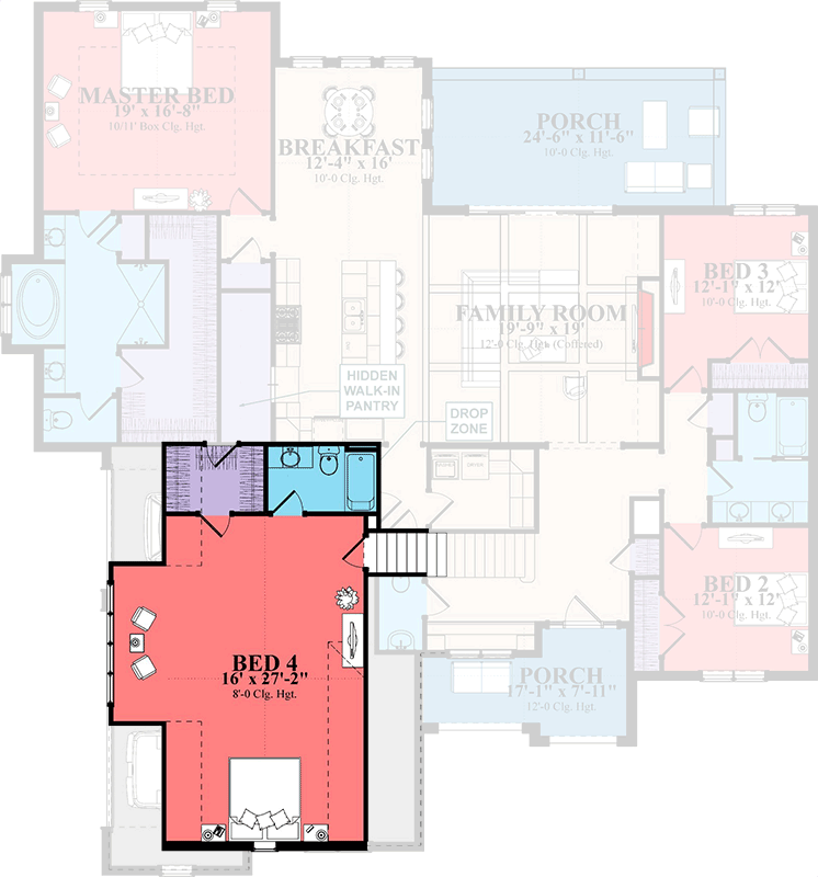 Plan 86418HH: Elegant Traditional European House Plan with Main-Level Master and 3-Car Garage - Floor Plan - 2nd Floor - European, Traditional