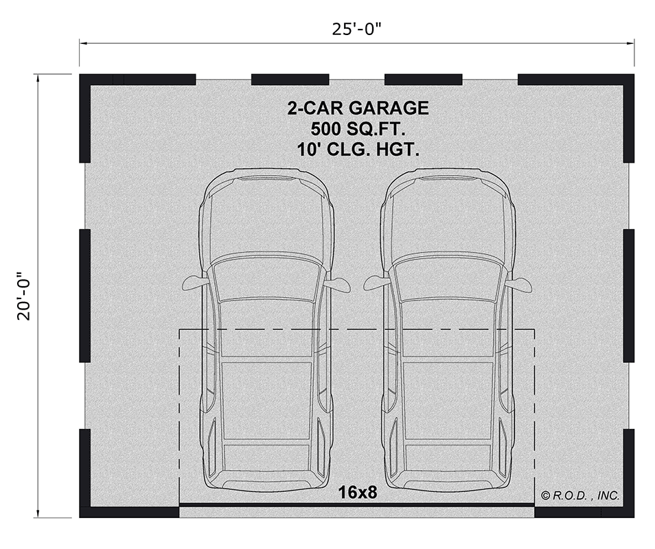 Plan 14995RK: Classic Traditional Two-Car Garage House Plan with 10 Ceilings - Floor Plan - Main Level - Traditional