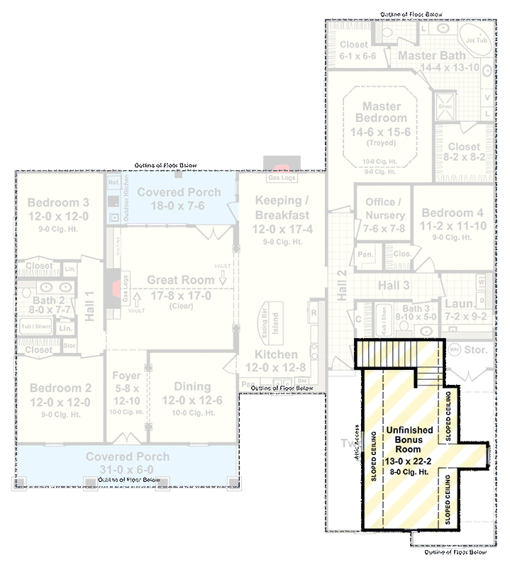 Plan 51364MM: Inviting House Plan with 4 Beds and Two-Car Garage - Floor Plan - 2nd Floor - Country, Craftsman, Modern Farmhouse