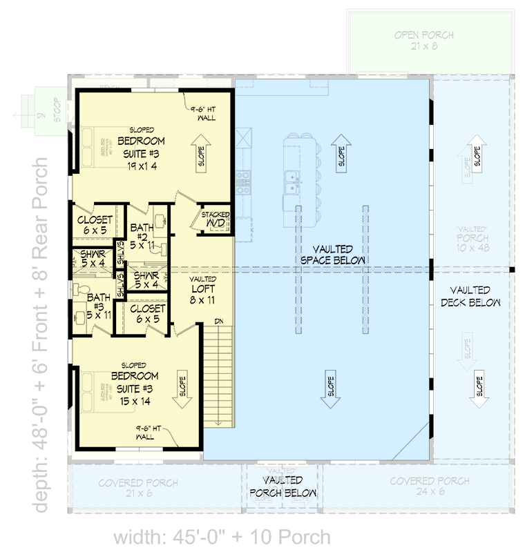 Plan 680656VR: Contemporary Mountain House Plan with Walkout Basement and Flexible Bedrooms - Floor Plan - Image #3 - Contemporary, Mountain, Vacation