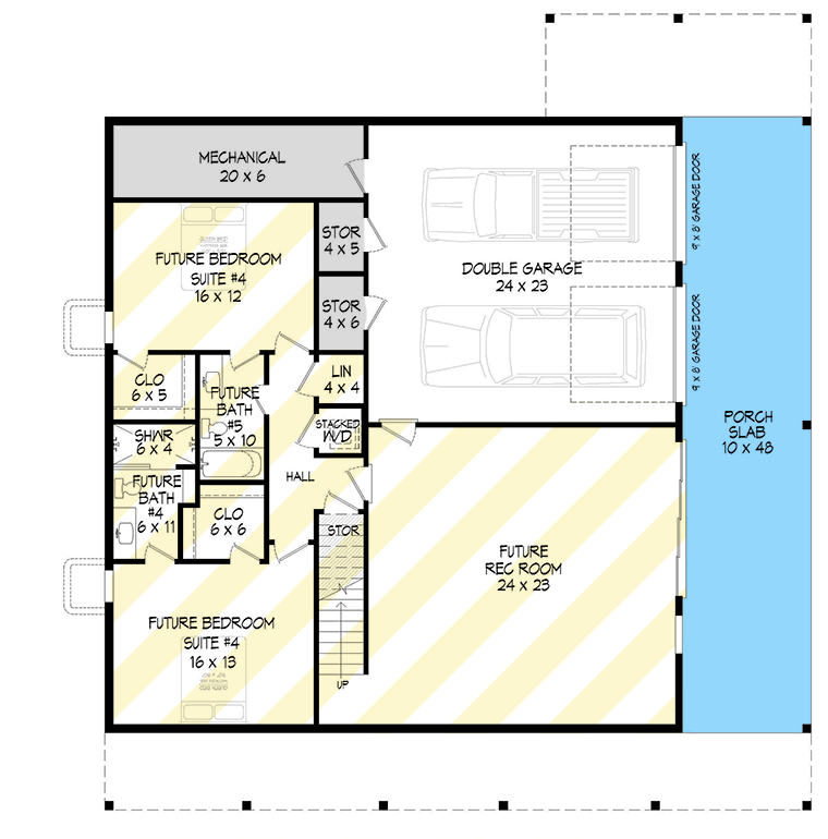Plan 680656VR: Contemporary Mountain House Plan with Walkout Basement and Flexible Bedrooms - Floor Plan - Optionally Finished Lower Level - Contemporary, Mountain, Vacation