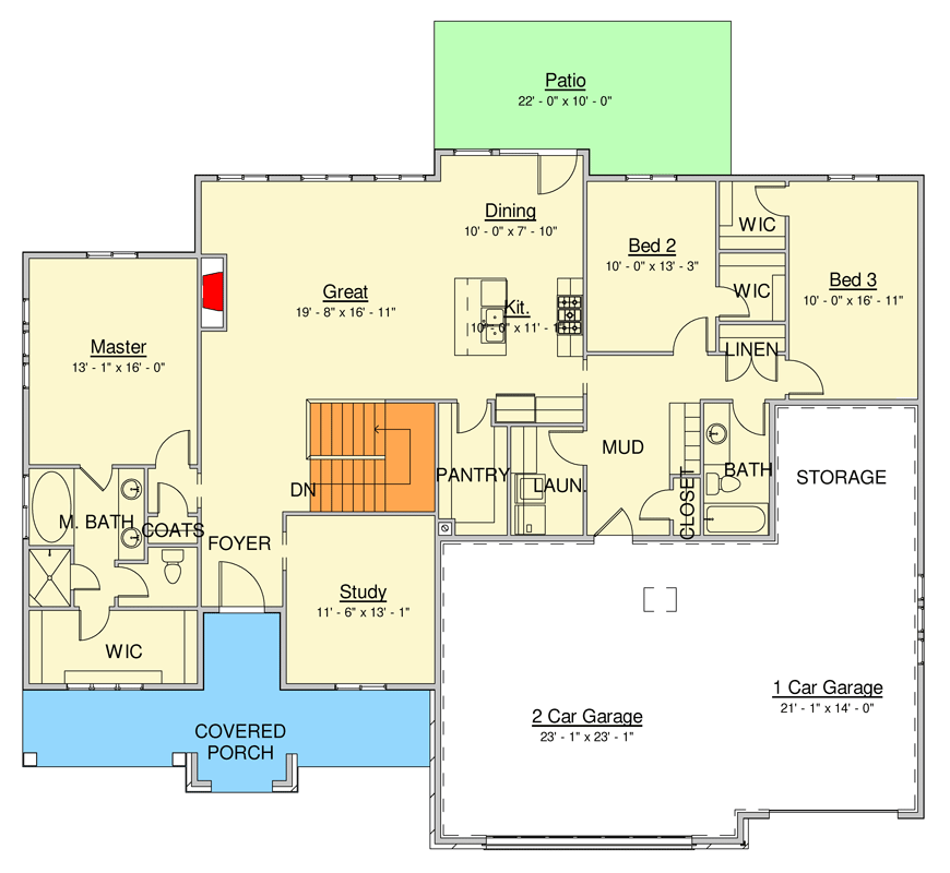 Plan 910140WHD: Elegant Modern European House Plan: 5 Bedrooms, 3-Car Garage - Floor Plan - Main Level - European, Modern