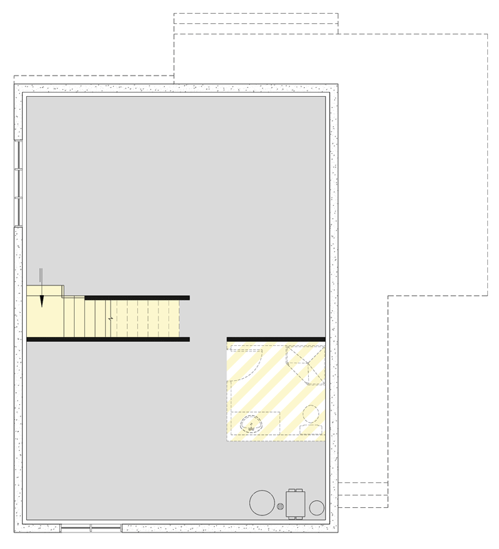 Plan 22741DR: Scandinavian Cottage House Plan with 3 Bedrooms and Open Concept Living - Floor Plan - Unfinished Basement - Contemporary, Cottage, Mid Century Modern, Scandinavian