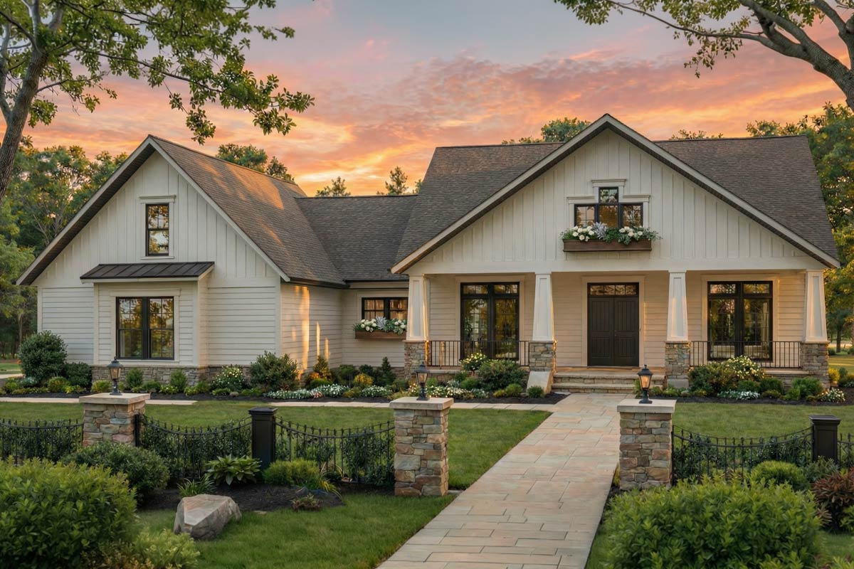 Modification Request for Plan 51371MM: Farmhouse Ranch House Plan with ...