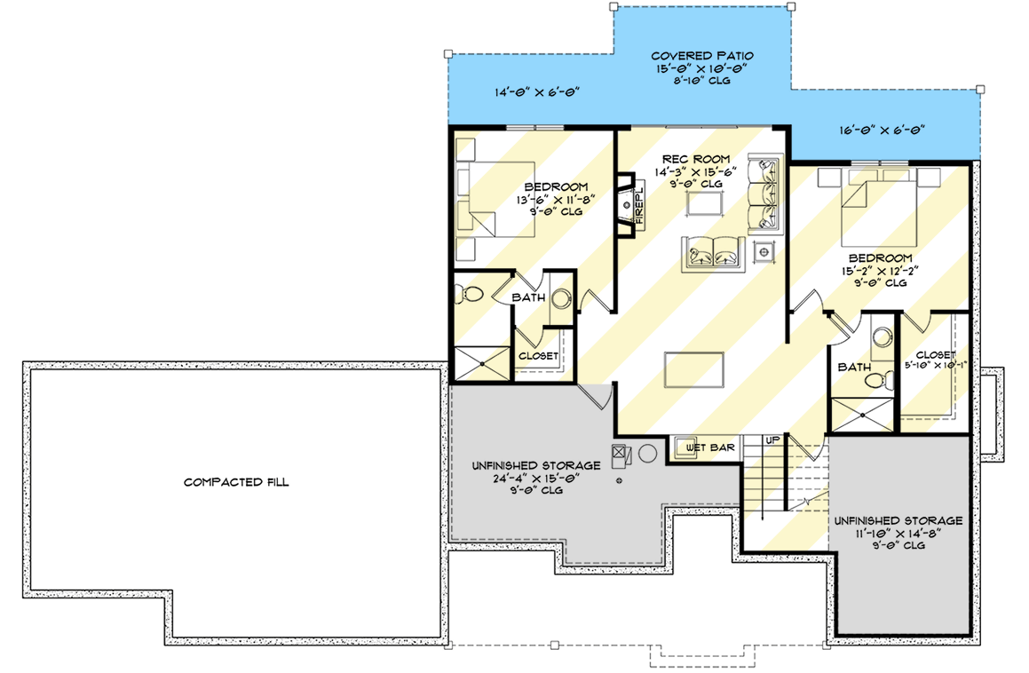 Plan 520036RKY: Modern Farmhouse House Plan with Flexible Living and Three Car Garage - Floor Plan - Optionally Finished Basement - Country, Modern Farmhouse, Mountain, New American