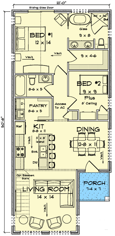 Plan 52542WM: Contemporary Modern House Plan with Open Flow and Pantry Storage - Floor Plan - Main Level - Contemporary, Modern