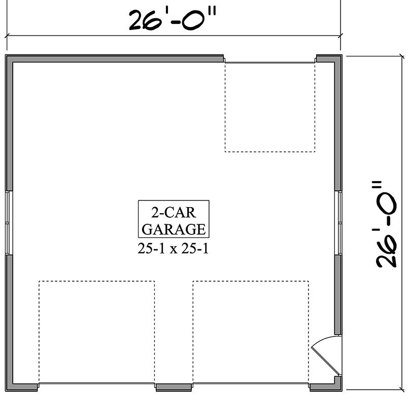 Plan 95358RW: Charming 2 Car Garage Plan with Dormer Windows - Floor Plan - Main Level - Craftsman