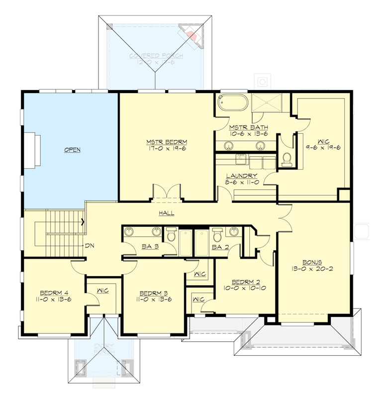 Plan 230015JD: Contemporary 5 Bedroom Modern House Plan with 4120 Sq Ft - Floor Plan - 2nd Floor - Contemporary, Modern, Northwest
