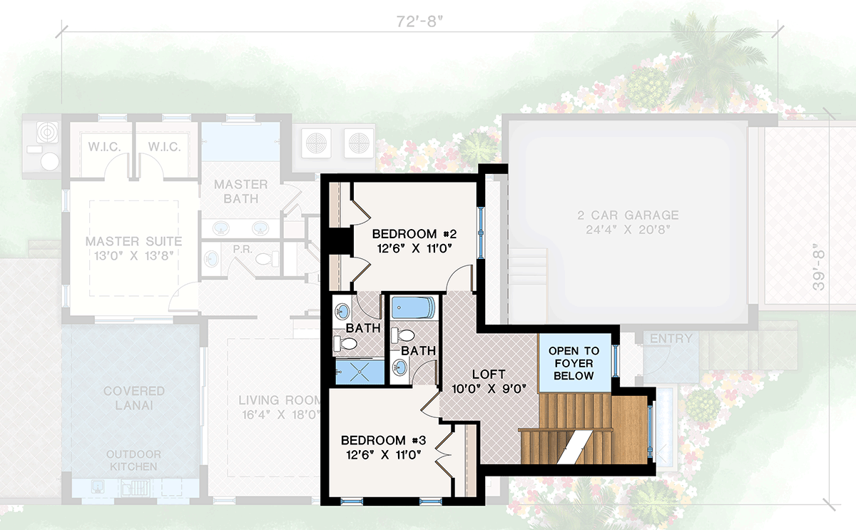 Plan 660030JMD: Modern 3 Bedroom House Plan with 4 Baths and 2-Car Garage - Floor Plan - 2nd Floor - Contemporary, Modern