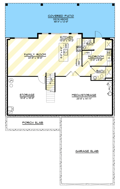 Plan 135417GRA: Sleek Modern House Plan with 3 Bedrooms and 2-Car Garage - Floor Plan - Walkout Basement - Contemporary, Modern, Mountain, Vacation