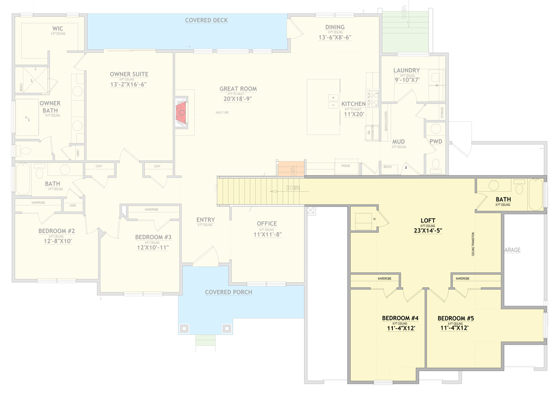 Plan 849063PGE: Spacious Two-Story Craftsman House Plan with 5 Beds and 3-Car Garage - Floor Plan - 2nd Floor - Craftsman, Farmhouse, Modern Farmhouse, New American, Traditional