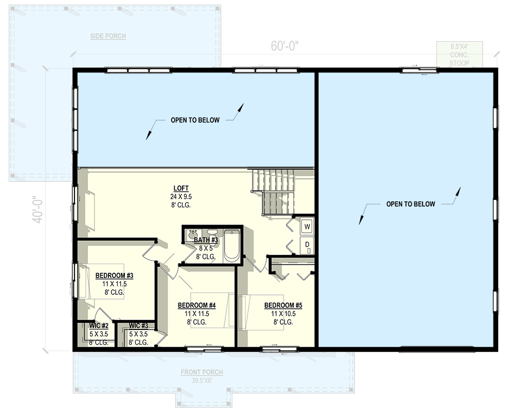 Plan 405130FDC: Modern Barndominium House Plan with First-Floor Master and 1013 Sq Ft Garage - Floor Plan - 2nd Floor - Barndominium