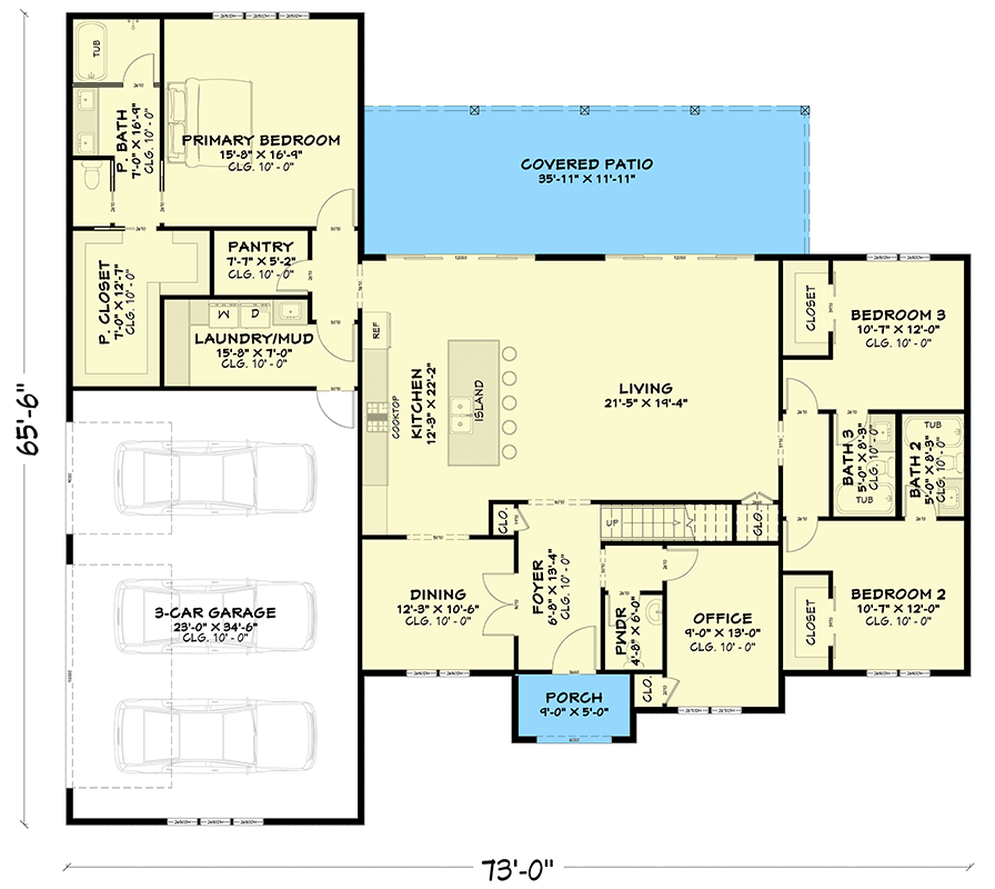 Plan 850028PKE: Contemporary European House Plan with 5 Bedrooms and 3-Car Garage - Floor Plan - Main Level - Contemporary, European, Modern, Transitional