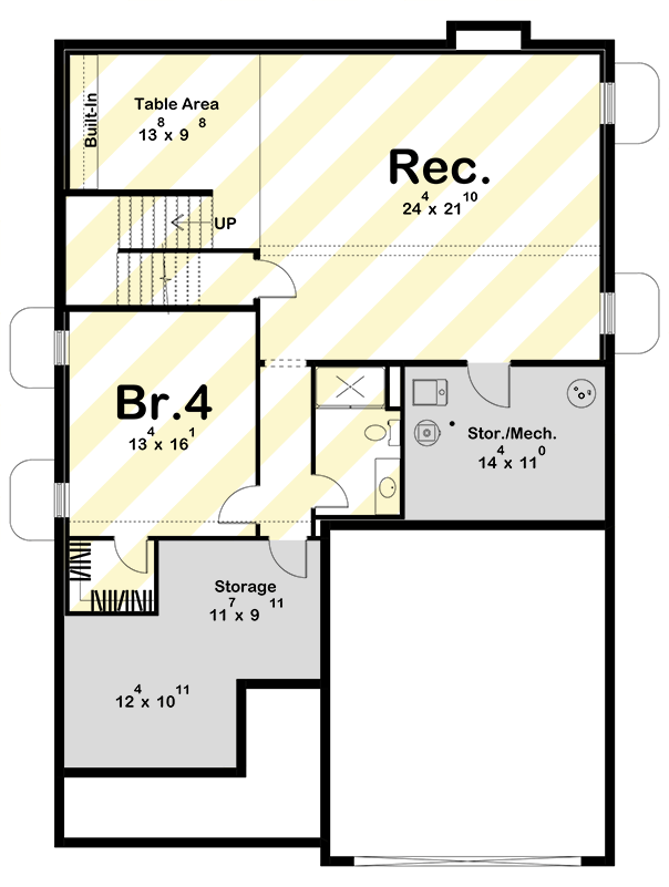 Plan 623639DJ: Modern Farmhouse House Plan with 3 Beds and Main Level Master - Floor Plan - Finished Lower Level Layout Option (+$ Paid Option) - Country, Farmhouse, Traditional
