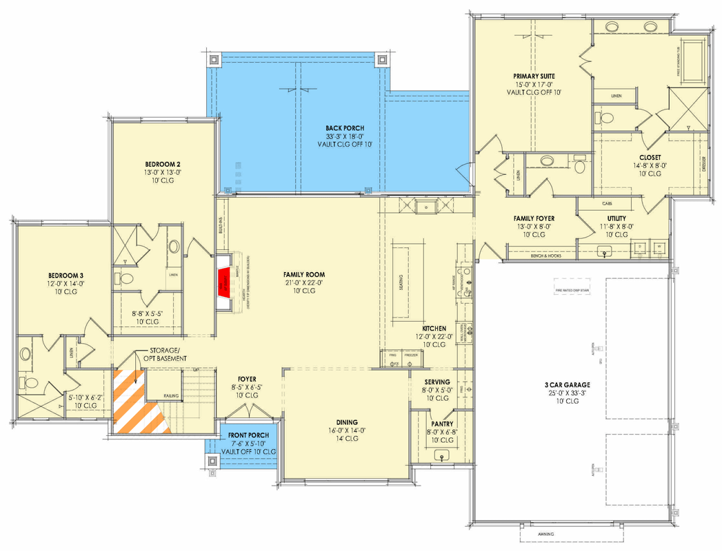 Plan 818205JSS: Modern Transitional House Plan with 5 Bedrooms and Game Room - Floor Plan - Image #11 - Craftsman, Modern Farmhouse, Mountain, Transitional