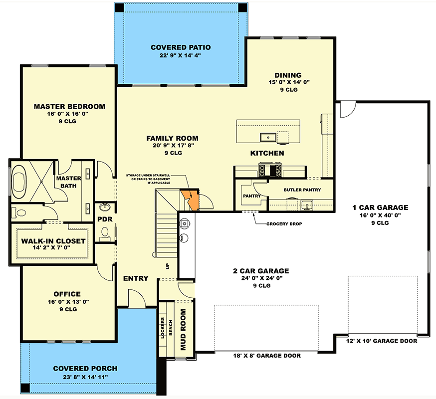 Plan 506062BRY: Contemporary Modern House Plan with 4 Bedrooms and Large Garage - Floor Plan - Image #5 - Contemporary, Modern