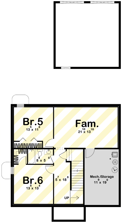 Plan 623643DJ:  Traditional Victorian House Plan with 4 Bedrooms and Detached Garage - Floor Plan - Finished Lower Level Layout Option (+$ Paid Option) - Traditional, Victorian