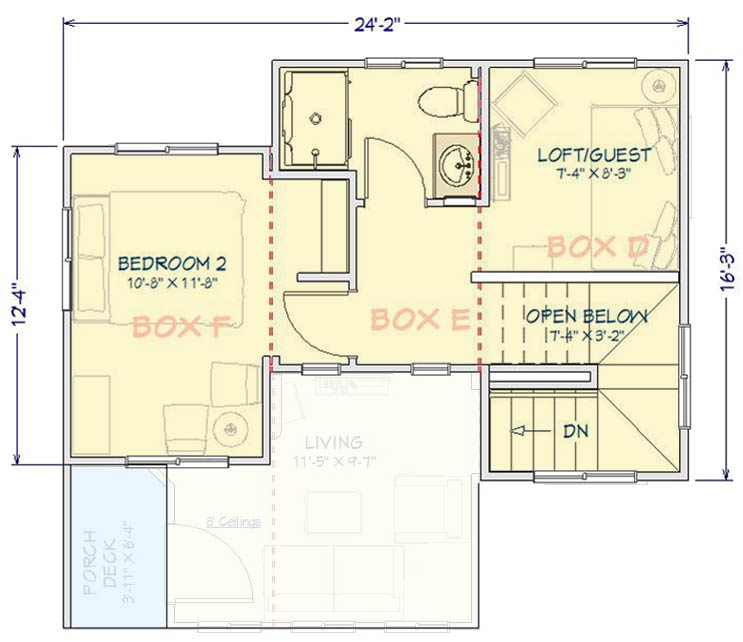 Plan 431002BOX: Box-Built ADU Plan with 2-Bedrooms and ADA Accessibility - Floor Plan - Image #17 - Contemporary, Modern
