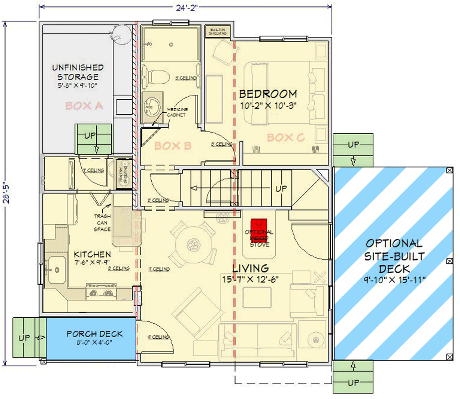 Plan 431003BOX: Small Home with Everything Needed for Affordable Efficient Living  - Floor Plan - Image #16 - Contemporary, Modern, Mountain, Transitional, Vacation