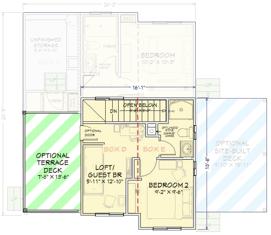 Plan 431003BOX: Small Home with Everything Needed for Affordable Efficient Living  - Floor Plan - Image #17 - Contemporary, Modern, Mountain, Transitional, Vacation