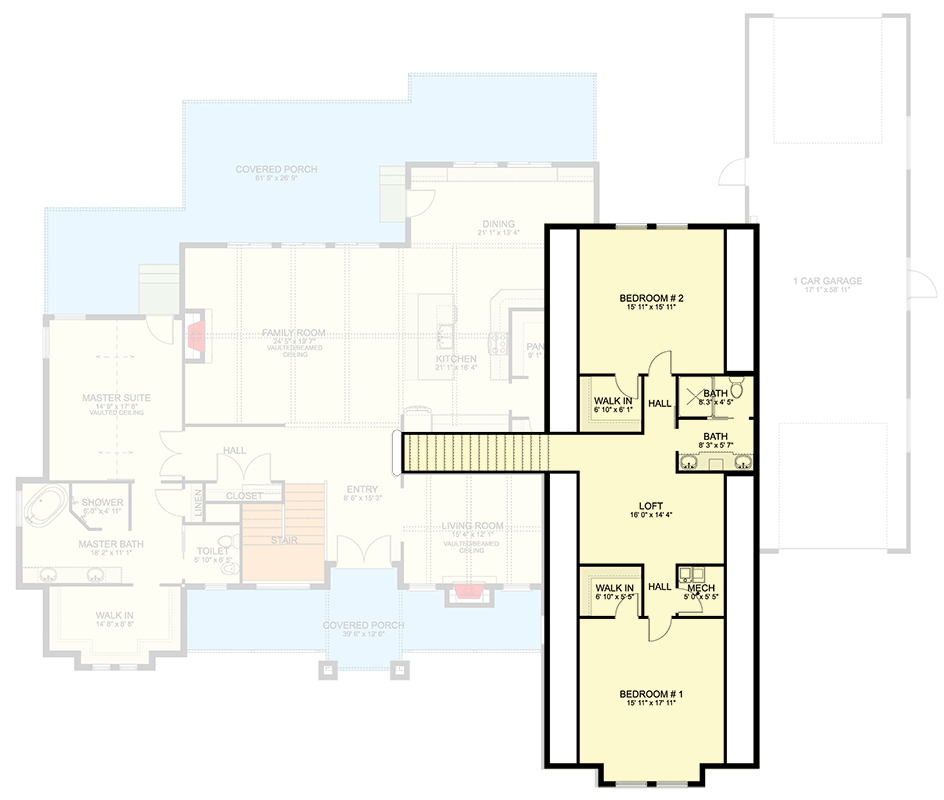 Plan 61757UT: Spacious Farmhouse House Plan Featuring a 3-Car RV Garage - Floor Plan - Image #31 - Farmhouse, Traditional