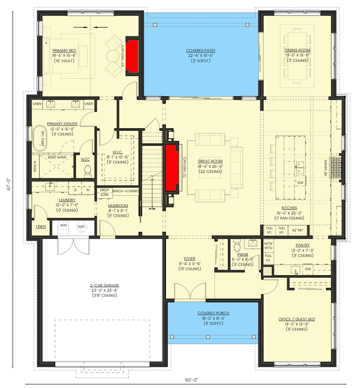 Plan 330029WLE: Spacious Tudor Cottage House Plan with 4-5 Bedrooms and Vaulted Ceilings - Floor Plan - Image #11 - Cottage, Tudor