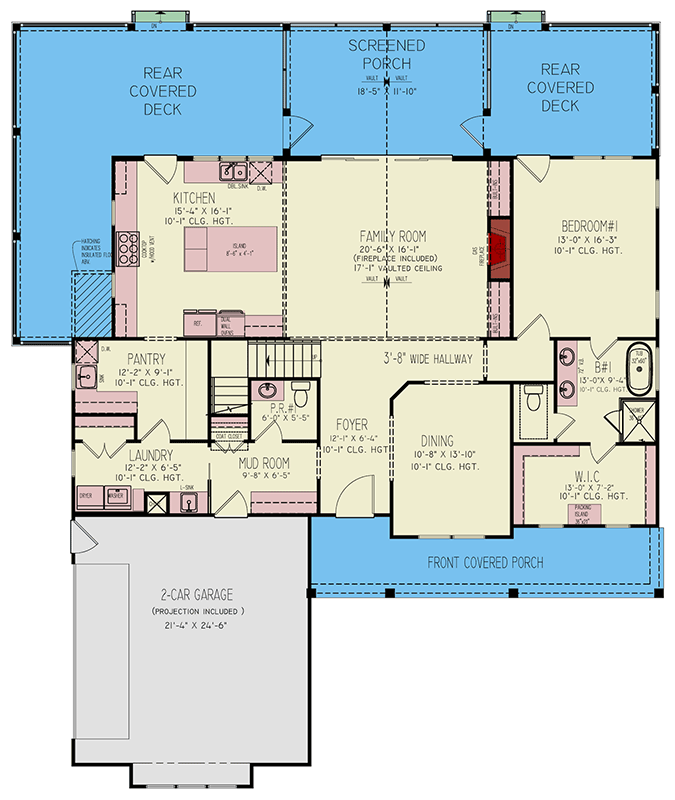 Plan 25962GE: Modern Farmhouse House Plan with Three Bedrooms and Expansive Porches - Floor Plan - Image #15 - Farmhouse, Modern Farmhouse, New American