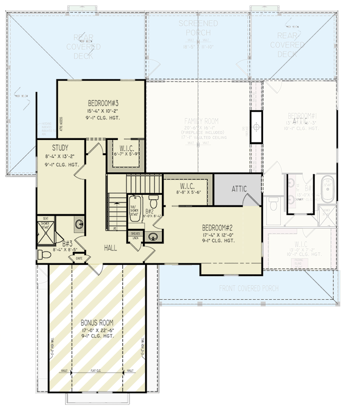 Plan 25962GE: Modern Farmhouse House Plan with Three Bedrooms and Expansive Porches - Floor Plan - Image #16 - Farmhouse, Modern Farmhouse, New American